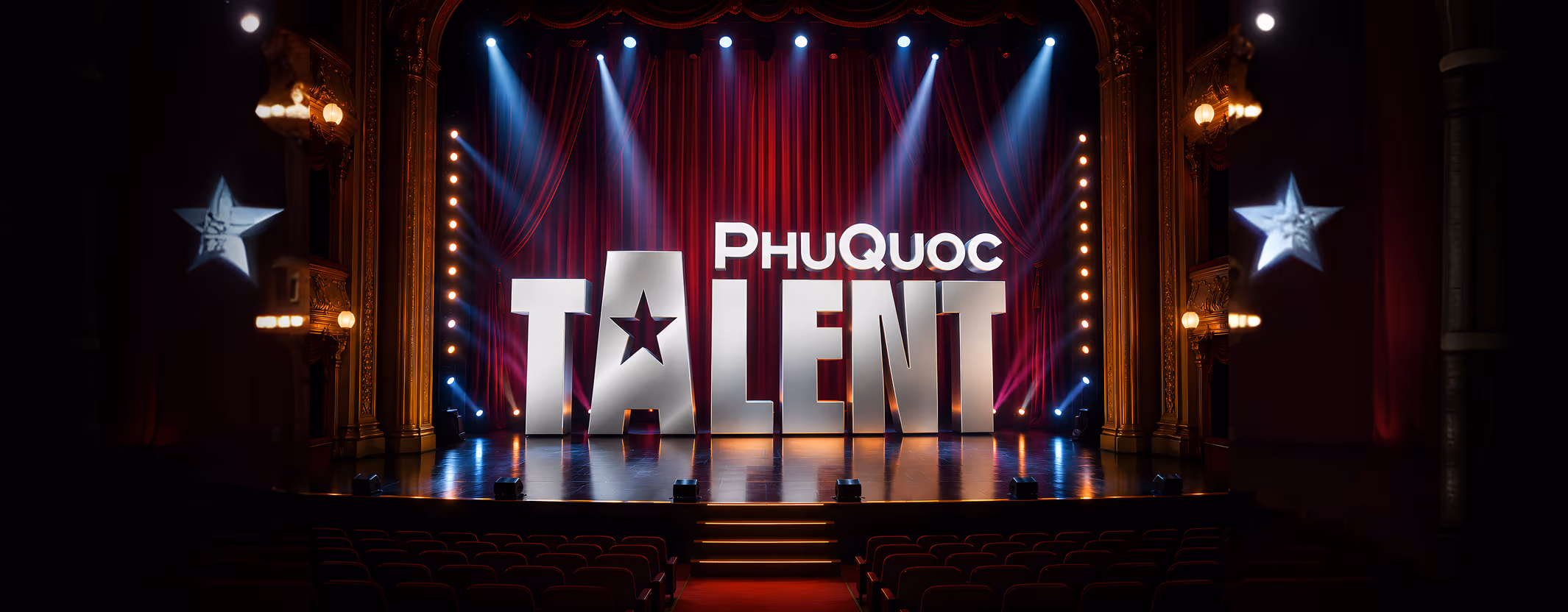Phu Quoc Talent stage with spotlights